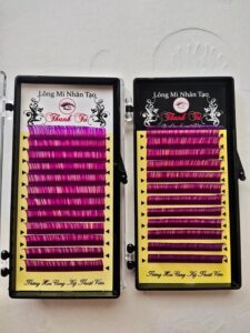 Lông mi Khay classic Màu Tím 0.07- EyeLash. Xưởng sản xuất Lông Mi Thanh Tú EyeLash.